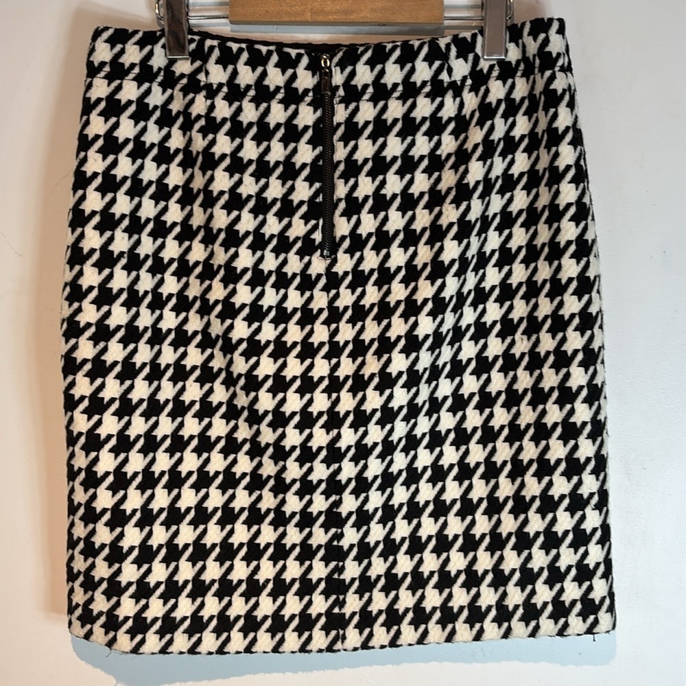 Laundry by Shelli Segal black and white houndstooth skirt size 10 - Picture 6 of 8